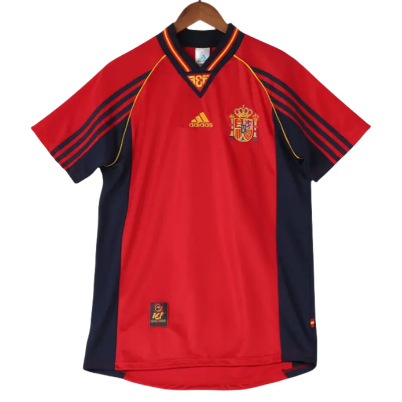 Spain 1998 Retro Home Jersey Men's World